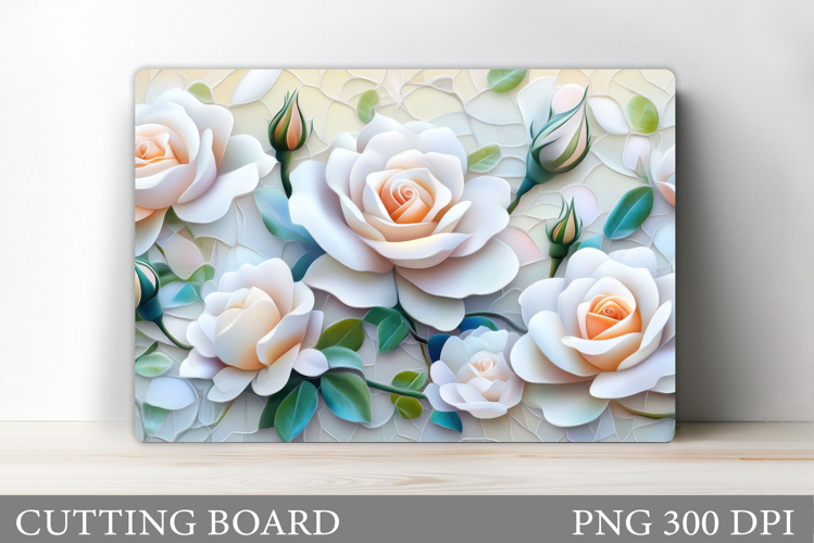 Roses Cutting Board Design. Flowers Cutting Board