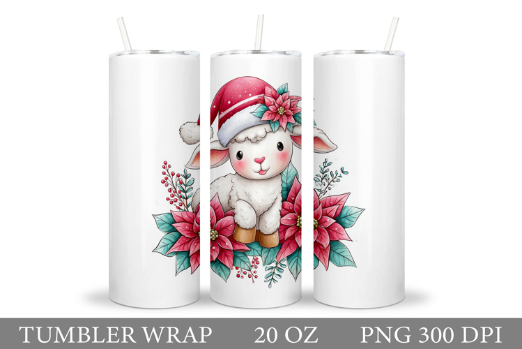 Christmas Lamb Tumbler. Christmas Tumbler Sublimation