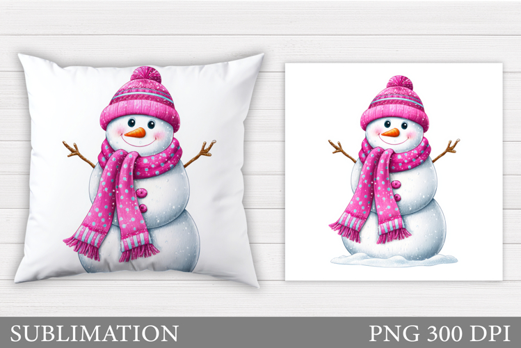 Christmas Snowman Pillow. Christmas Pillow Design