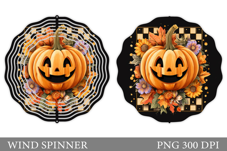 Halloween Pumpkin Wind Spinner. Halloween Wind Spinner