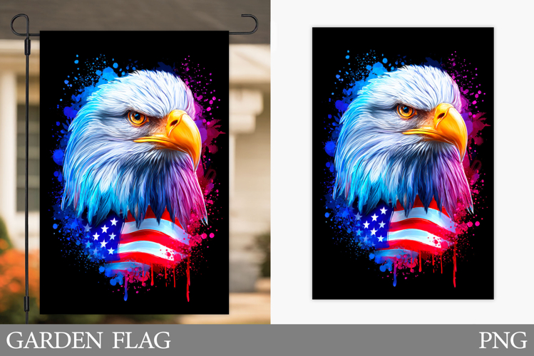 Patriotic Eagle Garden Flag. Patriotic Garden Flag Design