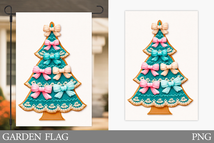 Christmas Tree Garden Flag. Merry Christmas Garden Flag