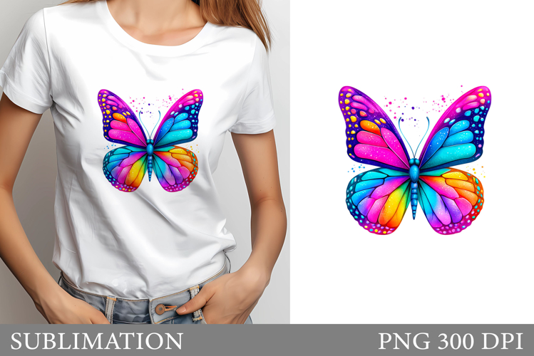 Butterfly T-Shirt Design. Butterfly Sublimation