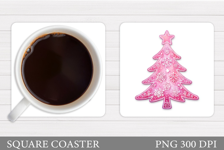 Christmas Tree Coaster Design. Christmas Coaster Sublimation
