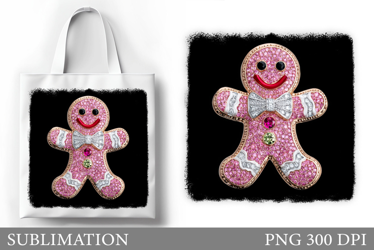 Gingerbread Tote Bag Sublimation. Christmas Tote Bag Design