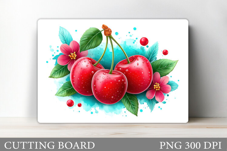 Cherry Cutting Board. Berries Cutting Board Sublimation example image 1