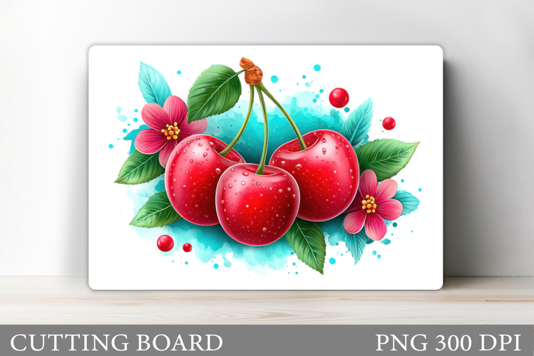 Cherry Cutting Board. Berries Cutting Board Sublimation