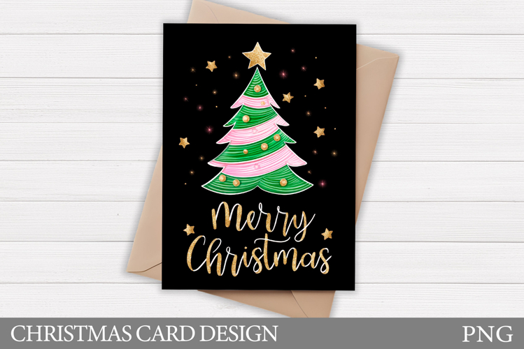 Christmas Tree Card Design. Christmas Card Printable