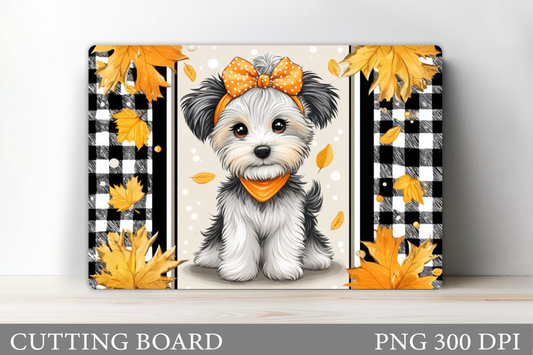 Fall Dog Cutting Board. Fall Cutting Board Design