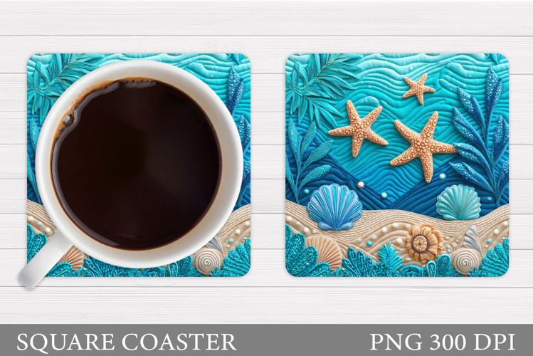 Starfish Coaster Sublimation. Starfish Coaster Design