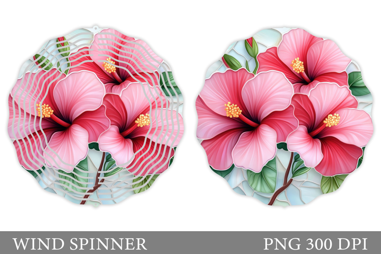 Tropical Flowers Wind Spinner. Flowers Wind Spinner Design
