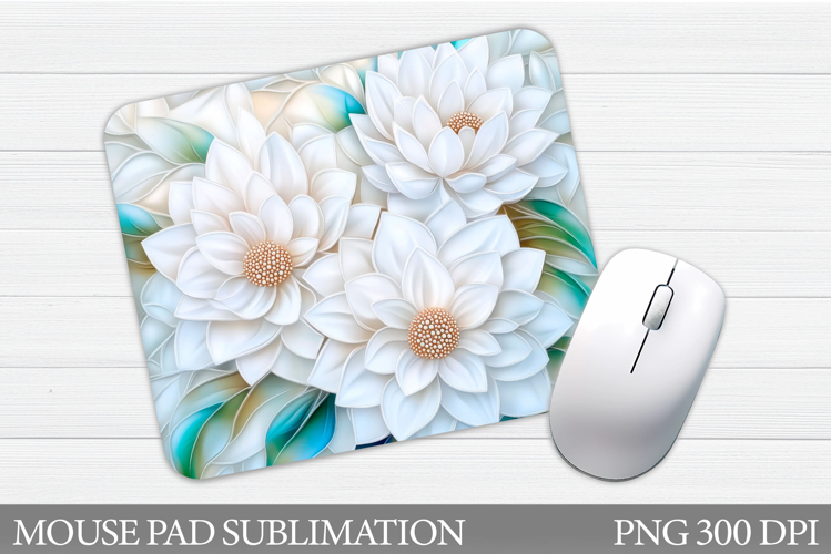 Flowers Mouse Pad Sublimation. Floral Mouse Pad Design