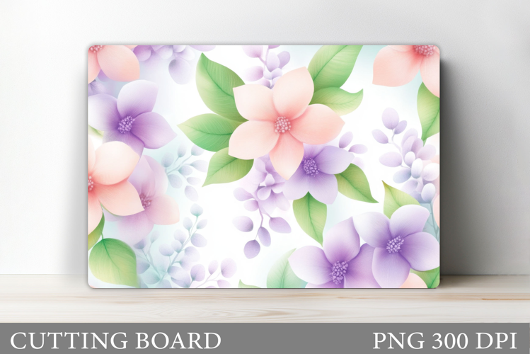 Floral Cutting Board Design. Flowers Cutting Board