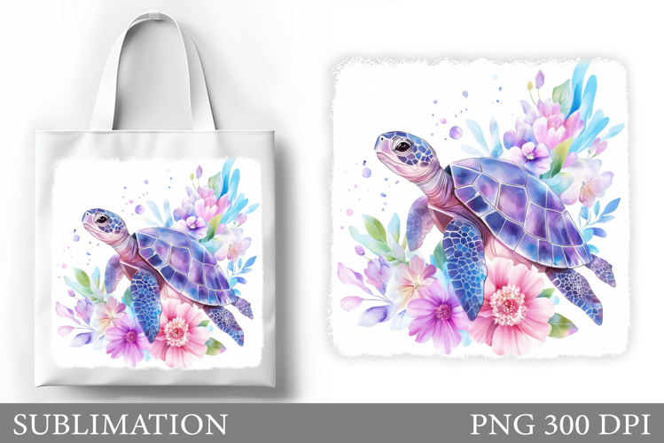 Turtle Tote Bag Sublimation. Sea Sublimation