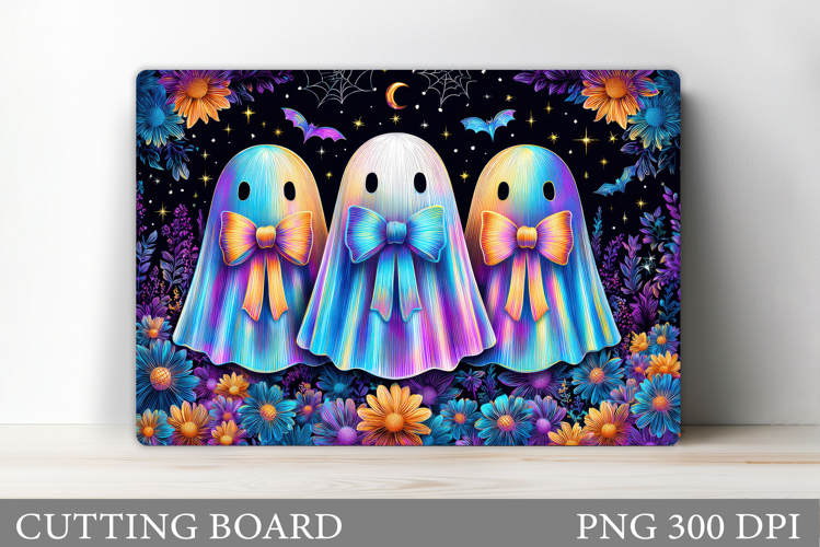 Ghost Cutting Board Sublimation. Halloween Cutting Board