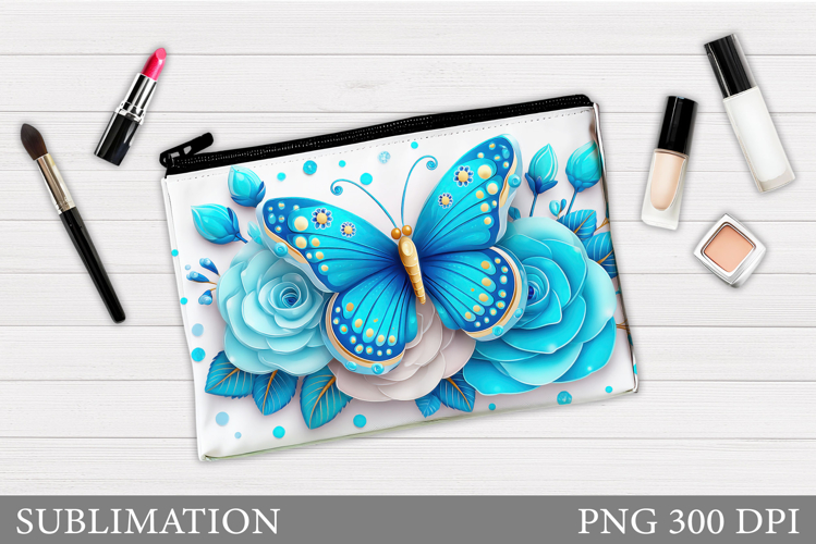 Butterfly Cosmetics Bag Design. Butterflly Sublimation