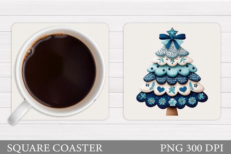 Christmas Tree Coaster Design. Christmas Coaster Sublimation