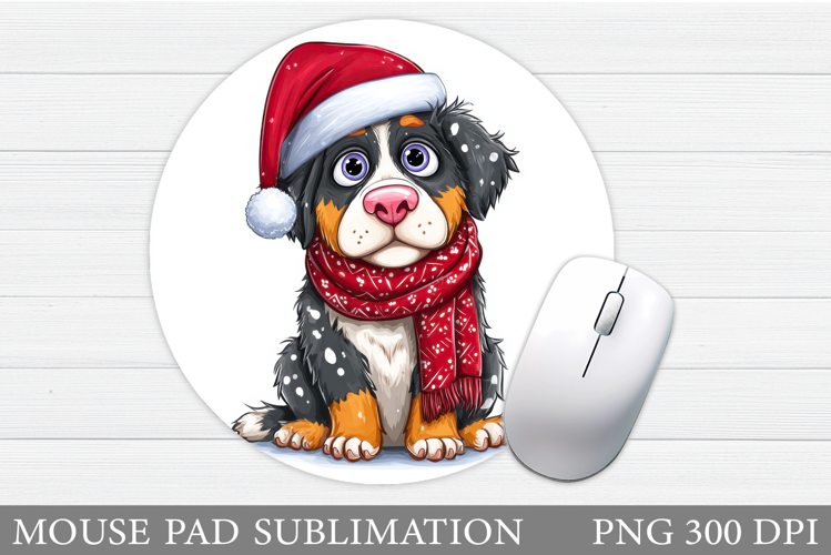 Christmas Dog Mouse Pad. Cute Dog Mouse Pad Sublimation