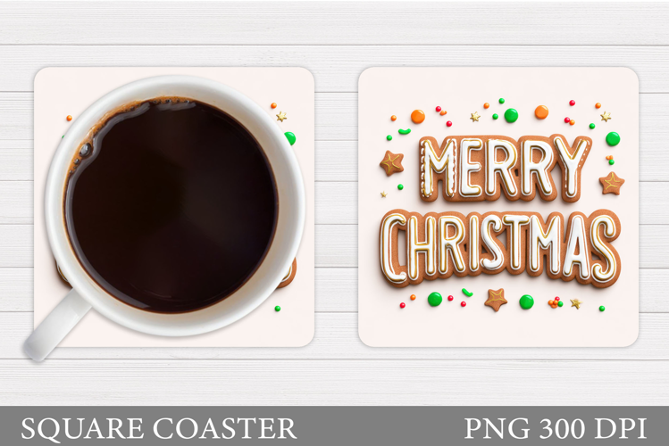 Merry Christmas Coaster. Christmas Coaster Design