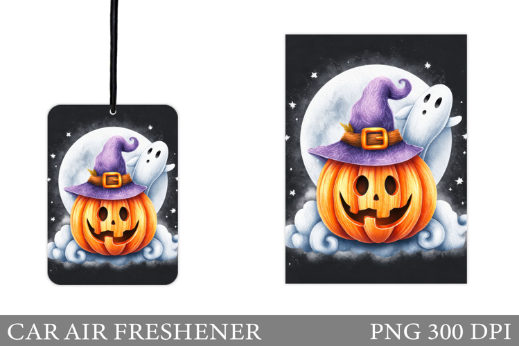 Scary Pumpkin Car Air Freshener. Halloween Car Air Freshener
