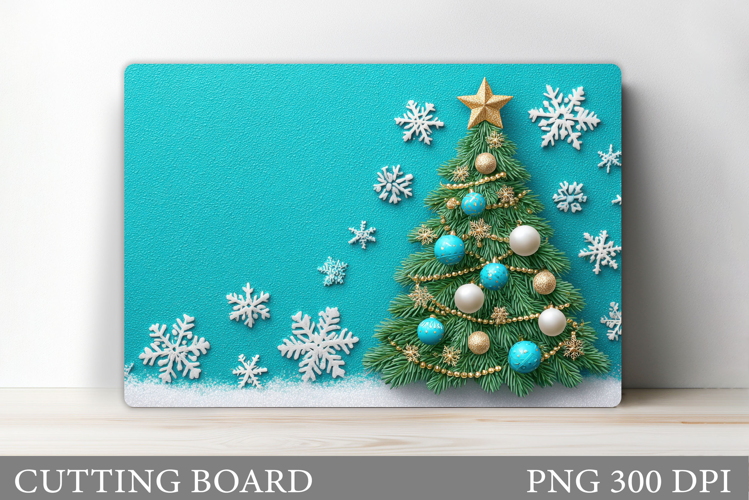 Christmas Tree Cutting Board Design. Kitchen Cutting Board