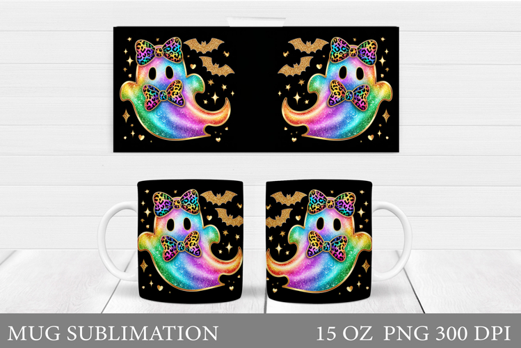 Ghost Mug Sublimation. Halloween Mug Design