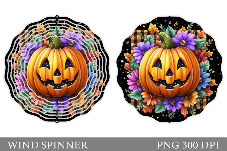 Halloween Pumpkin Wind Spinner. Halloween Wind Spinner