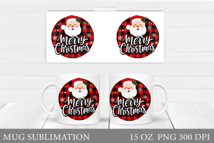 Santa Claus Mug Design. Christmas Mug Sublimation