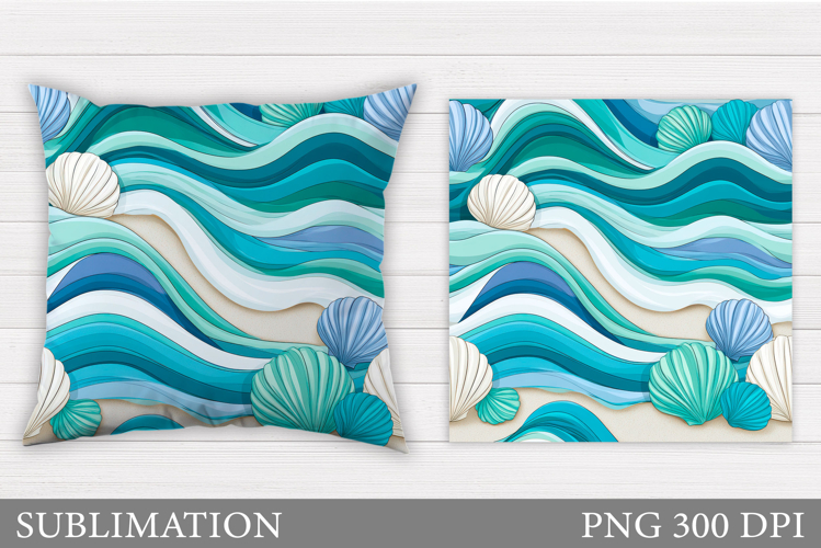 Sea Pillow Sublimation. Sea Pillow Design