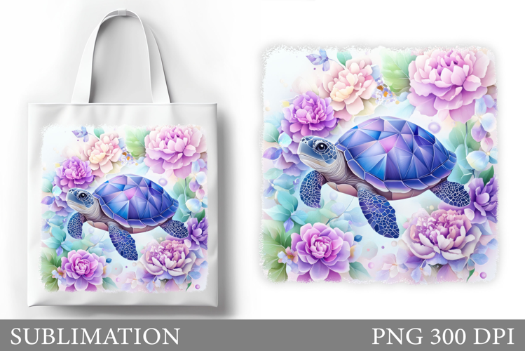 Sea Turtle Tote Bag Sublimation. Turtle Sublimation