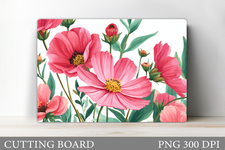 Wildflowers Cutting Board. Flowers Cutting Board Sublimation