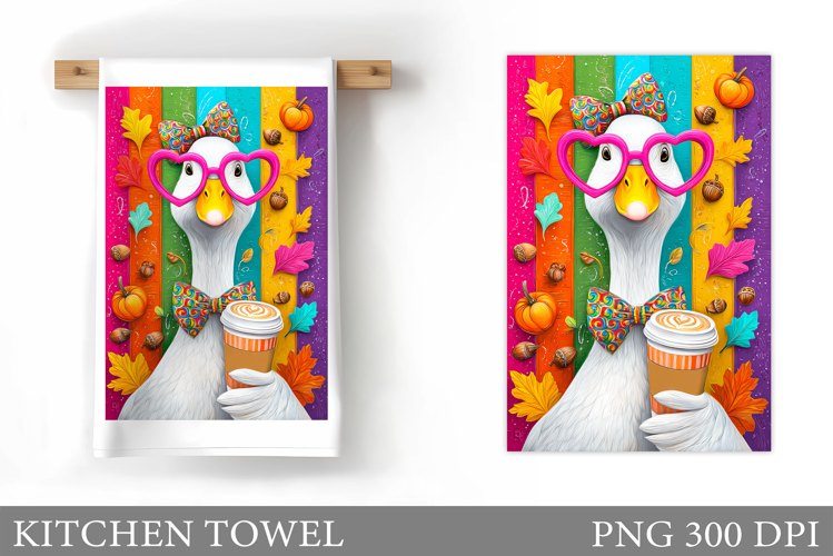 Halloween Goose Kitchen Towel. Halloween Kitchen Towel