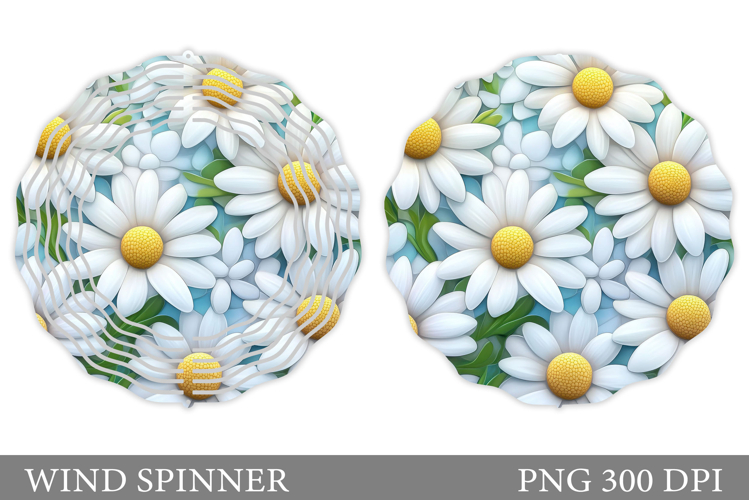 Daisy Flowers Wind Spinner. Flowers Wind Spinner Design