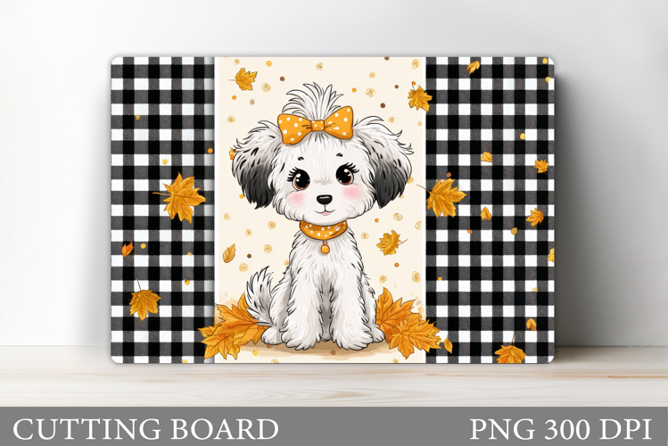 Fall Dog Cutting Board. Fall Cutting Board Design