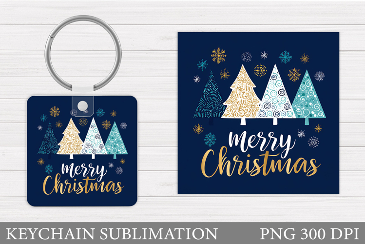 Christmas Tree Keychain. Christmas Keychain Sublimation
