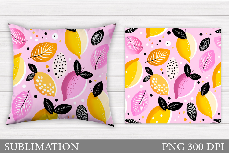 Lemons Pillow Design. Lemons Sublimation