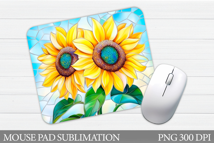 Sunflowers Mouse Pad Design. Summer Flowers Mouse Pad
