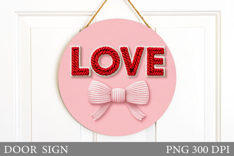 Valentines Door Sign Sublimation. Love Door Sign Design