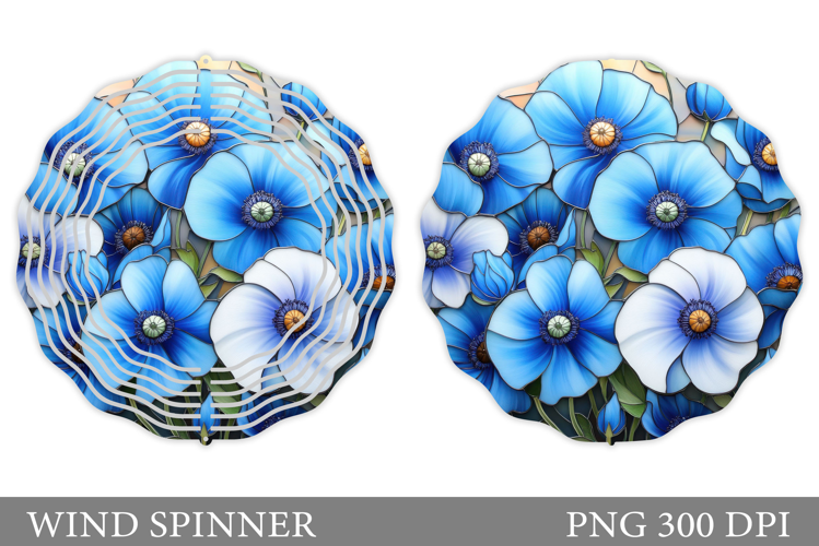 Flowers Wind Spinner Design. Floral Wind Spinner Sublimation