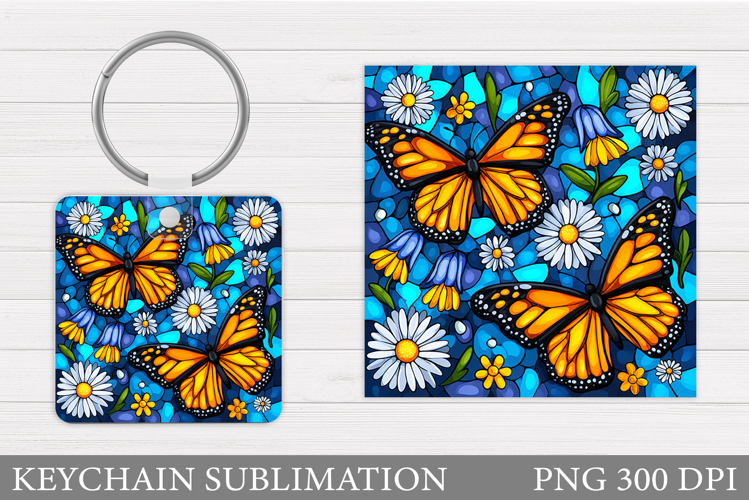 Butterflies Keychain Design. Butterflies Sublimation
