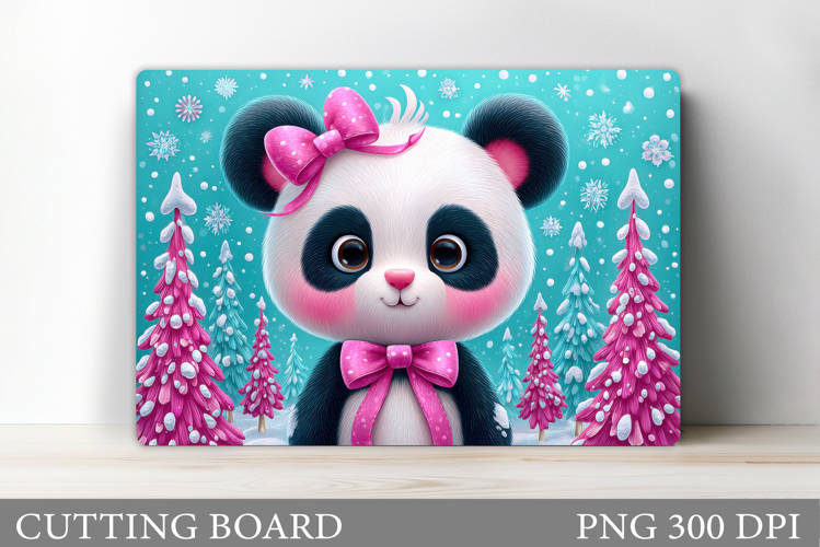 Christmas Panda Cutting Board. Christmas Cutting Board