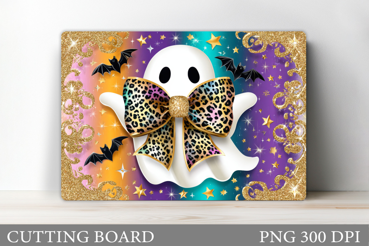 Ghost Cutting Board Sublimation. Halloween Cutting Board