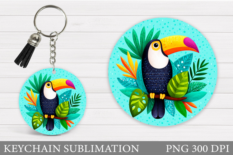 Toucan Keychain Design. Toucan Sublimation