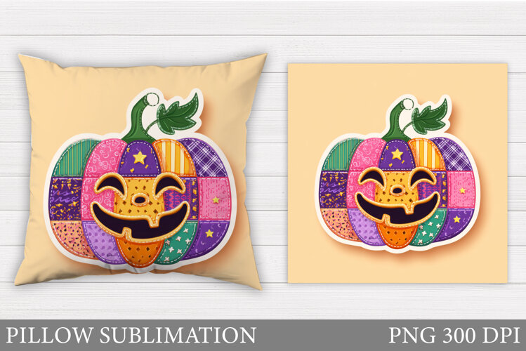 Halloween Pumpkin Pillow. Halloween Pillow Sublimation example image 1