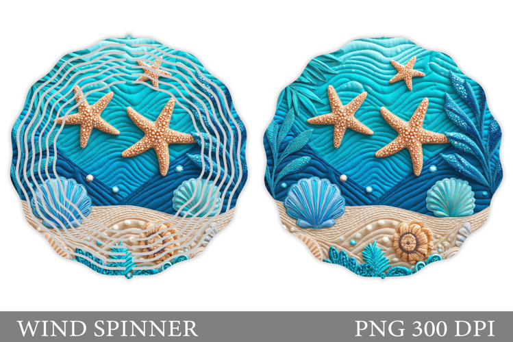 Starfish Wind Spinner Design. Starfish Sublimation
