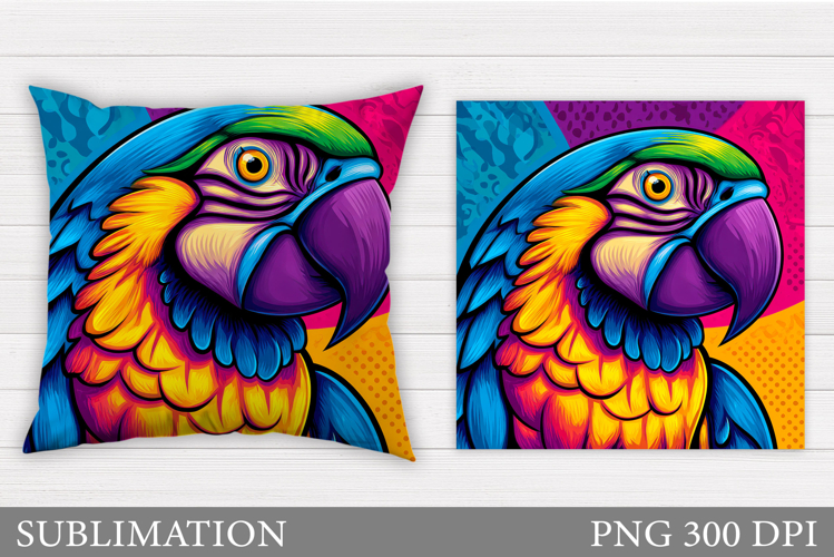 Parrot Sublimation. Parrot Pillow Sublimation