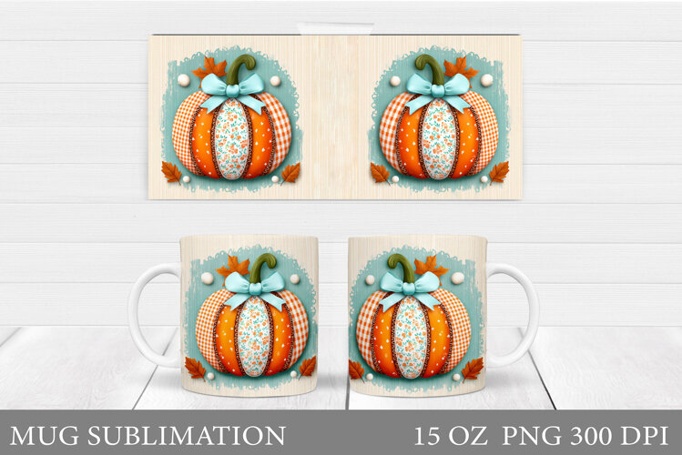 Pumpkin Mug Design. Pumpkin Mug Sublimation example image 1