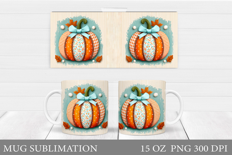 Pumpkin Mug Design. Pumpkin Mug Sublimation