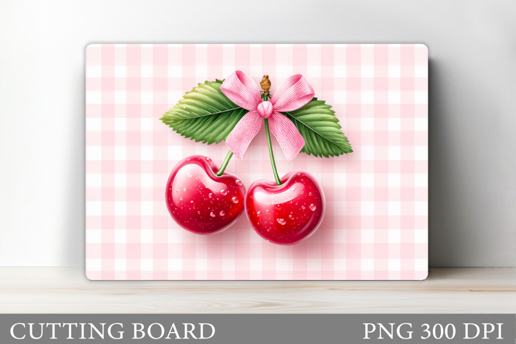 Cherry Cutting Board Design. Cherries Sublimation