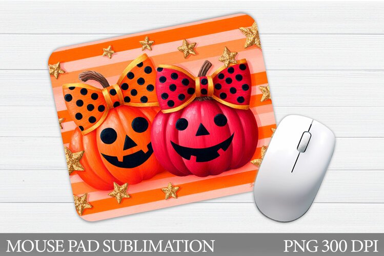 Halloween Pumpkin Mouse Pad. Halloween Mouse Pad Design example image 1